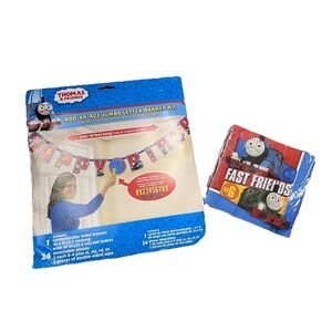 Thomas & Friends Jumbo Add An Age Birthday Banner & Fast Friends Napkins Party